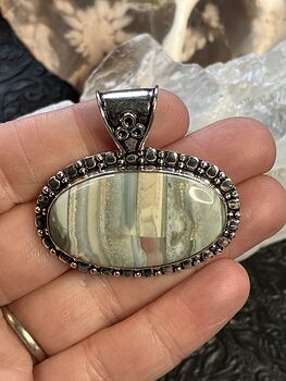 High Quality Imperial Jasper Larsonite Crystal Stone Jewelry Pendant #ZCrabJablI8