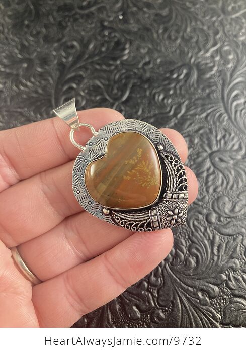 Honey Dendrite Stone Jewelry Pendant - #232cua4HBck-2