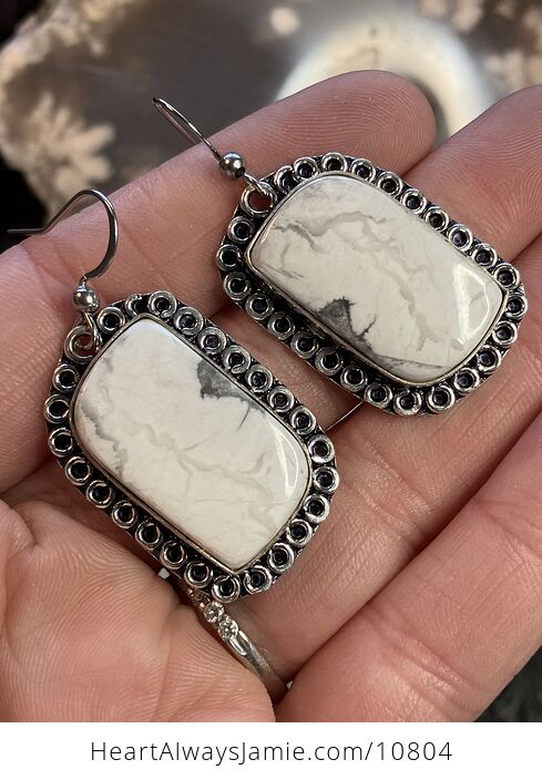 Howlite Stone Earrings Crystal Jewelry - #n2UQS0Fhp2k-2