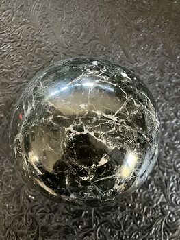 Huge Dark Green Marble Stone Crystal Sphere #40cJH9MJWdA
