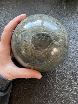 Huge Green Marble Stone Crystal Sphere #3DaNBbH8mxE