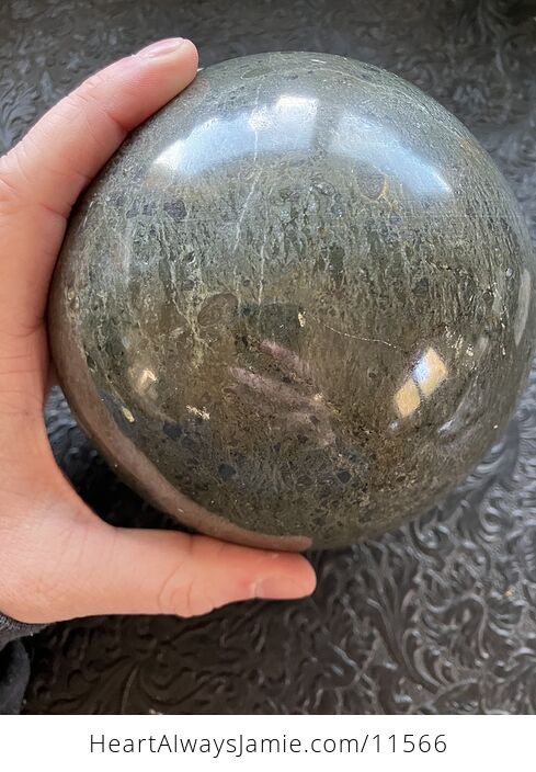Huge Green Marble Stone Crystal Sphere - #3DaNBbH8mxE-4