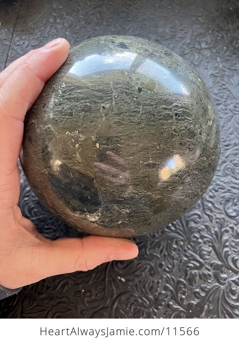 Huge Green Marble Stone Crystal Sphere - #3DaNBbH8mxE-8