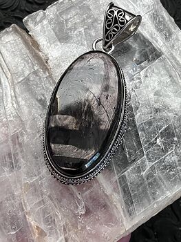 Hypersthene Stone Crystal Jewelry Pendant #DEuZu9cL6e0