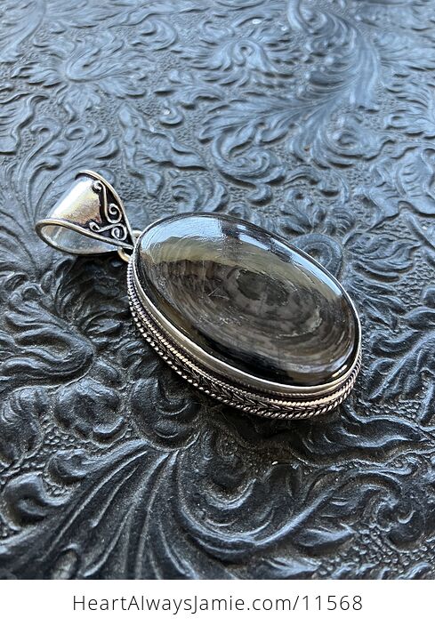 Hypersthene Stone Crystal Jewelry Pendant - #4mAnnuQaWG8-1