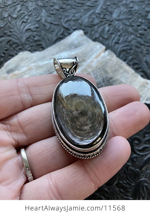 Hypersthene Stone Crystal Jewelry Pendant - #4mAnnuQaWG8-9
