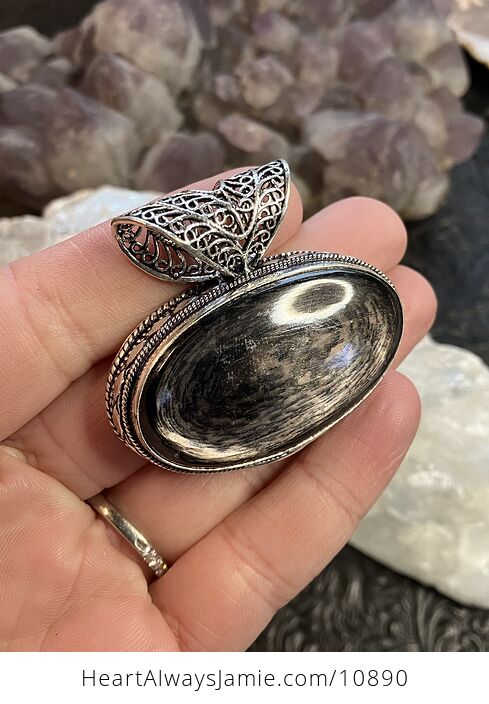 Hypersthene Stone Crystal Jewelry Pendant - #FGthPXanoP0-1