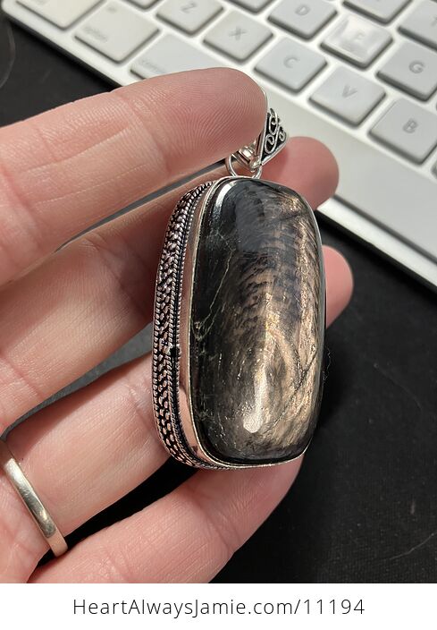 Hypersthene Stone Crystal Jewelry Pendant - #oZLfPhAejeg-11