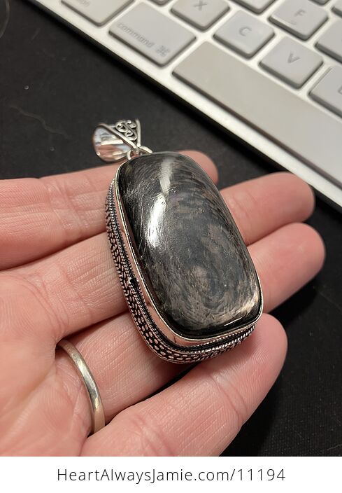 Hypersthene Stone Crystal Jewelry Pendant - #oZLfPhAejeg-9