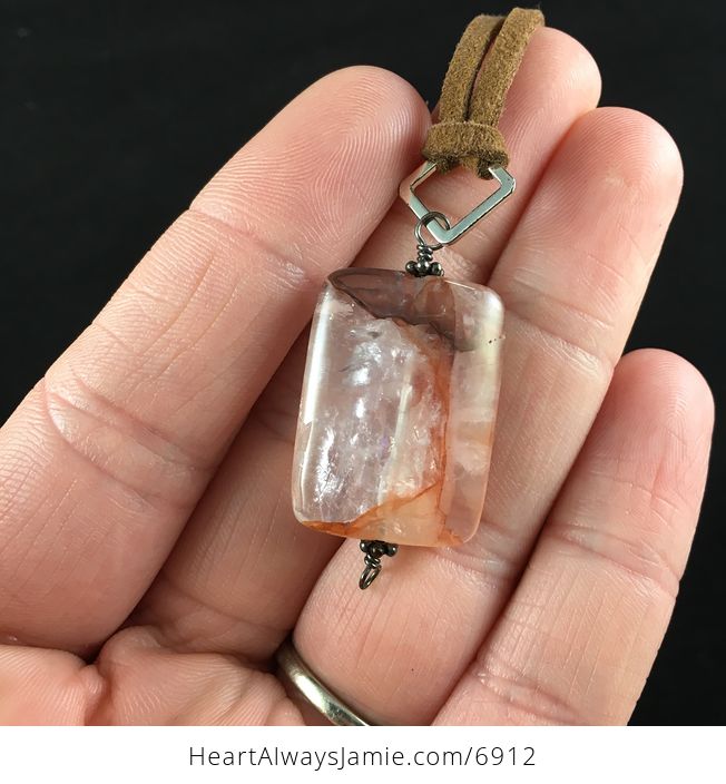 Icy Quartz Stone Jewelry Pendant Necklace - #0X1wzJxDyBo-3