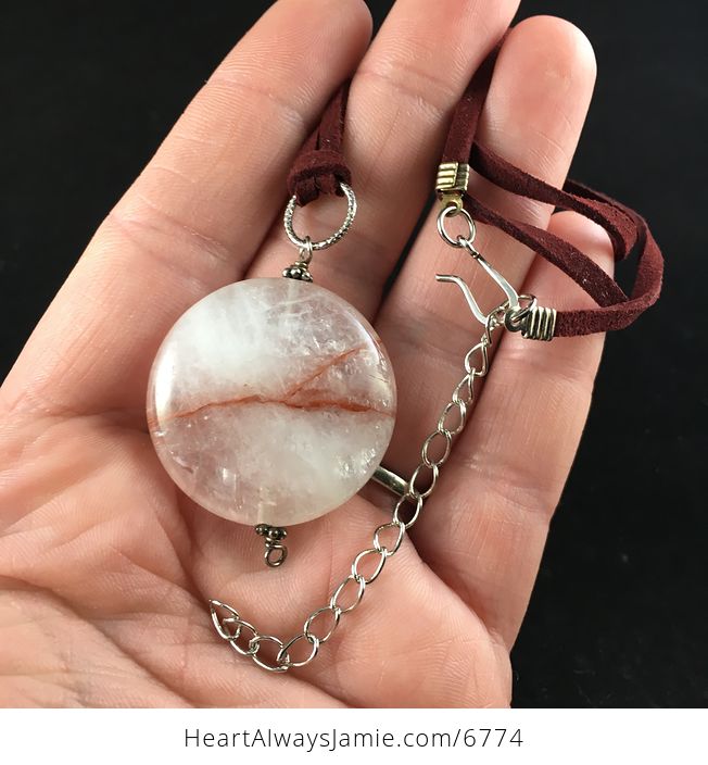 Icy Quartz Stone Jewelry Pendant Necklace - #HiTuRTMDb20-6