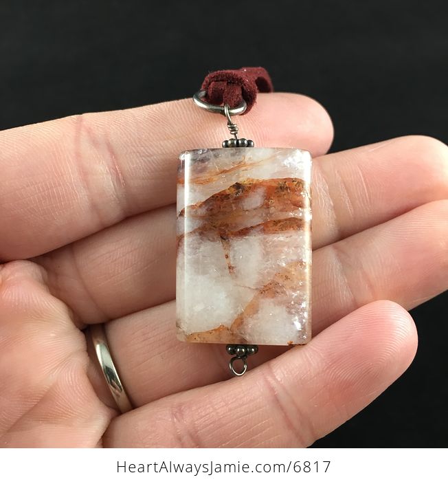 Icy Quartz Stone Jewelry Pendant Necklace - #LtVElKsuPas-1