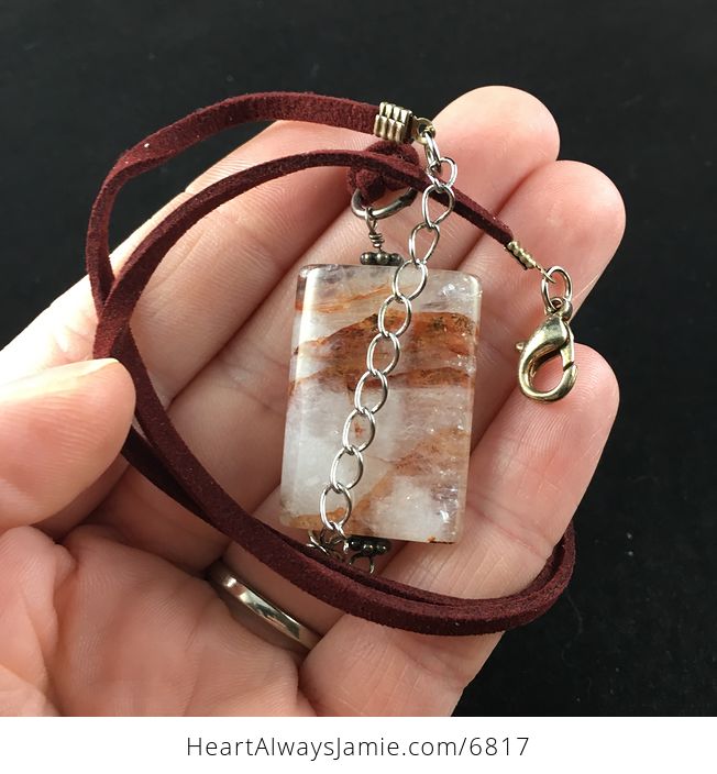 Icy Quartz Stone Jewelry Pendant Necklace - #LtVElKsuPas-5