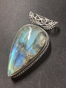 Incredible Flashy Labradorite Pendant Crystal Stone Jewelry #aYKrTFddnwA