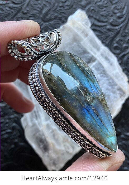 Incredible Flashy Labradorite Pendant Crystal Stone Jewelry - #aYKrTFddnwA-11