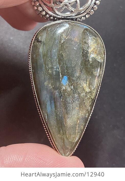 Incredible Flashy Labradorite Pendant Crystal Stone Jewelry - #aYKrTFddnwA-12