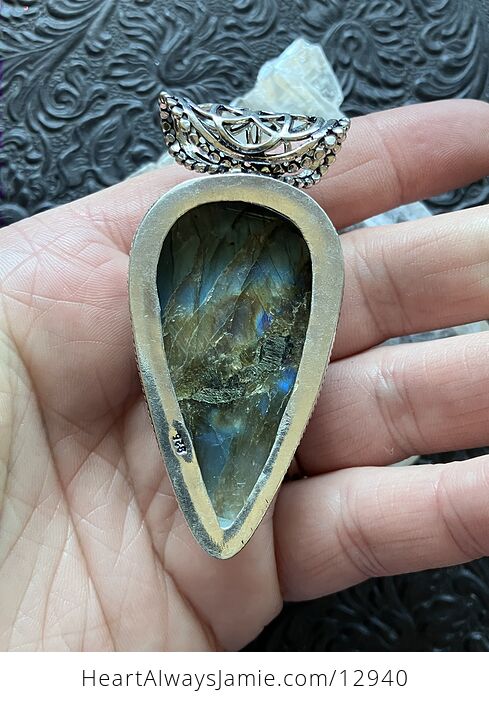 Incredible Flashy Labradorite Pendant Crystal Stone Jewelry - #aYKrTFddnwA-4