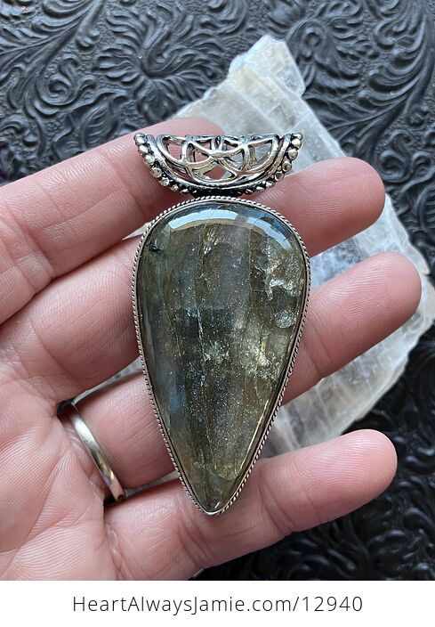 Incredible Flashy Labradorite Pendant Crystal Stone Jewelry - #aYKrTFddnwA-8