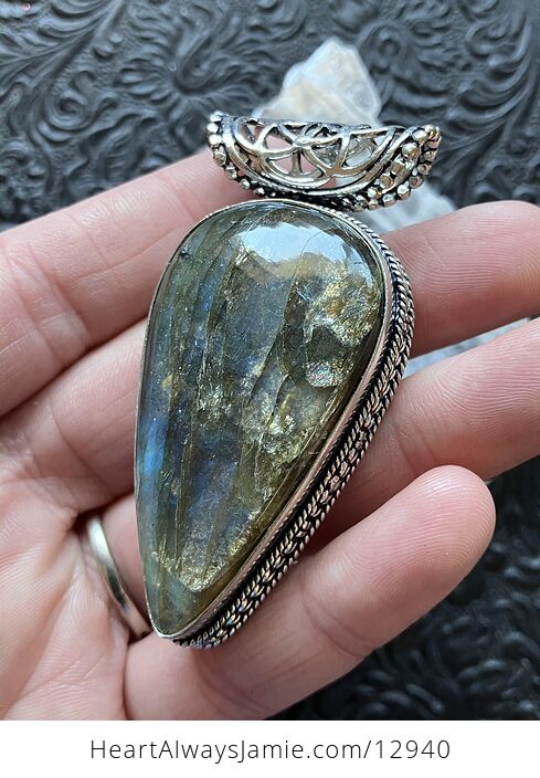 Incredible Flashy Labradorite Pendant Crystal Stone Jewelry - #aYKrTFddnwA-10