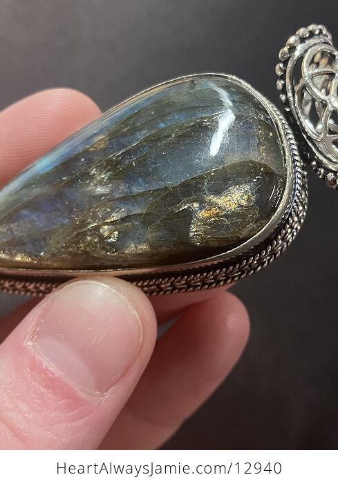 Incredible Flashy Labradorite Pendant Crystal Stone Jewelry - #aYKrTFddnwA-6