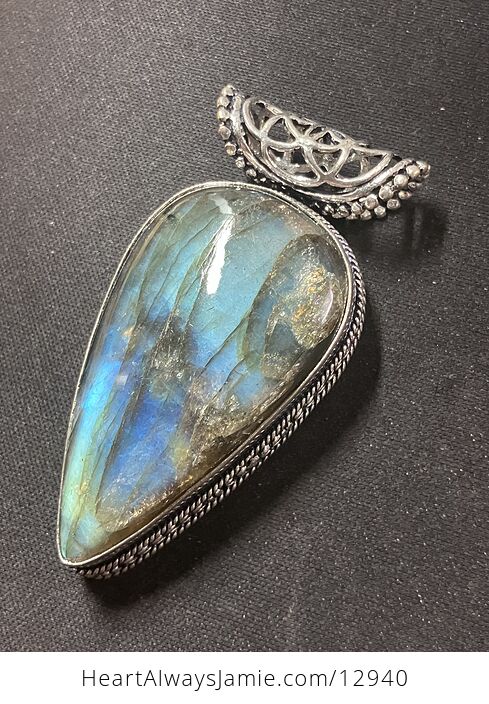 Incredible Flashy Labradorite Pendant Crystal Stone Jewelry - #aYKrTFddnwA-1