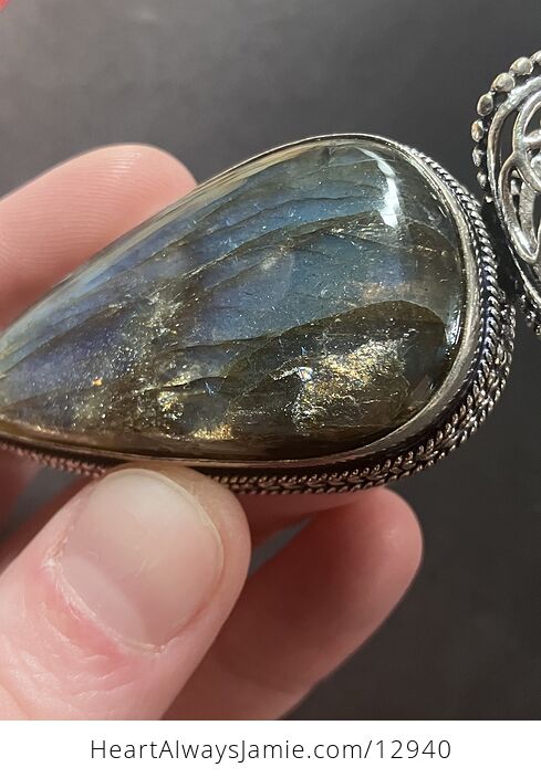 Incredible Flashy Labradorite Pendant Crystal Stone Jewelry - #aYKrTFddnwA-16