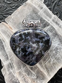 Indigo Gabbro Mystic Merlinite Gemstone Crystal Jewelry Pendant #14MXaOELM1E