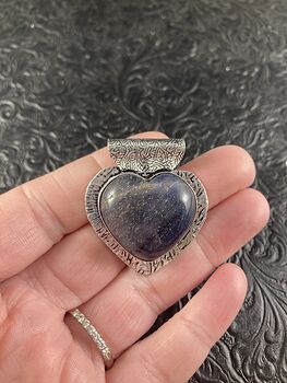 Iolite Heart Crystal Stone Jewelry Pendant #R1gjtvLdKG4