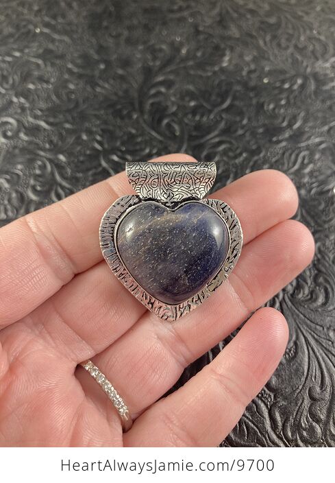 Iolite Heart Crystal Stone Jewelry Pendant - #R1gjtvLdKG4-1