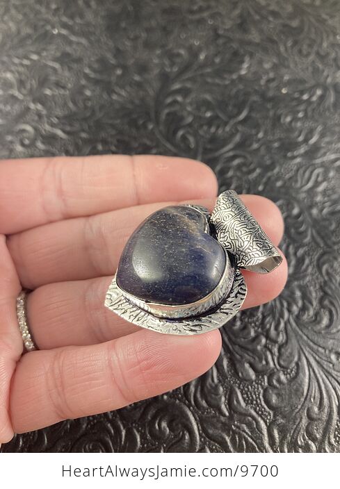 Iolite Heart Crystal Stone Jewelry Pendant - #R1gjtvLdKG4-3