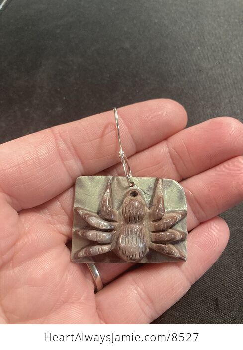 Jasper Spider Pendant Necklace - #fXteXs6gxKE-3