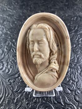 Jesus Carved Jasper Stone Pendant Cabochon Jewelry Mini Art Ornament #M6I5tsRfHH4