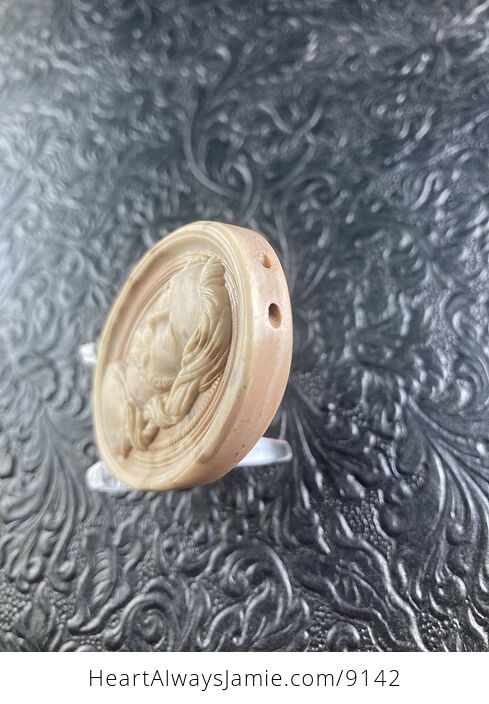 Jesus Carved Jasper Stone Pendant Cabochon Jewelry Mini Art Ornament - #M6I5tsRfHH4-3