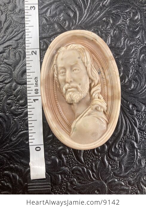 Jesus Carved Jasper Stone Pendant Cabochon Jewelry Mini Art Ornament - #M6I5tsRfHH4-6
