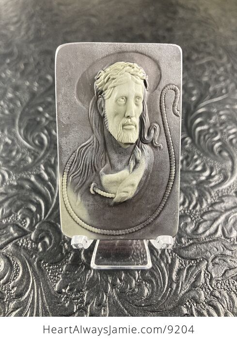 Jesus Carved Jasper Stone Pendant Cabochon Jewelry Mini Art Ornament - #xJULJJNOCyA-1