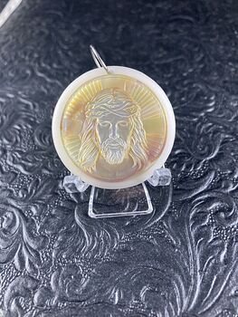 Jesus Mother of Pearl Shell Jewelry Pendant Ornament #ShQzkYA9gXc