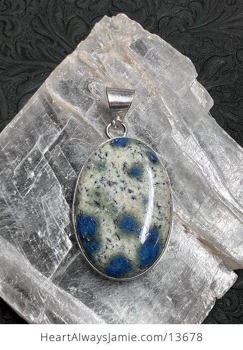 K2 Azurite in Granite Pendant Crystal Stone Jewelry - #qNynF6LRj9o-5