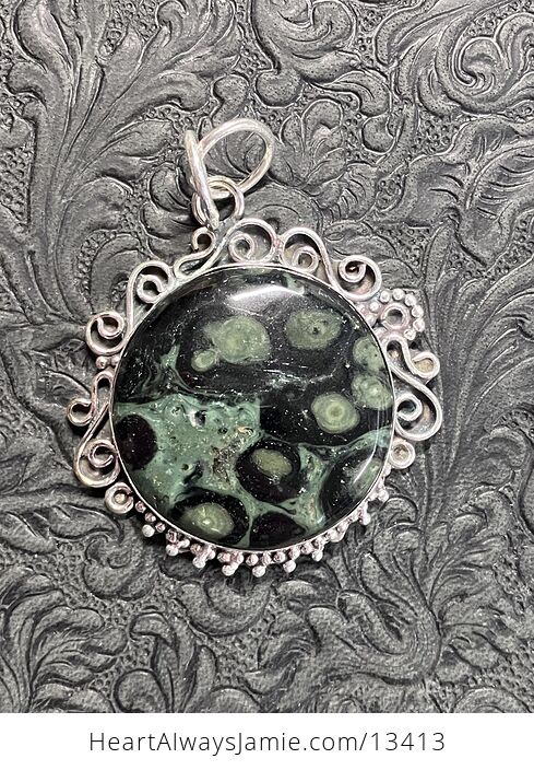 Kambaba Jasper Rhyolite Pendant - #yT8oMMqyR1M-4