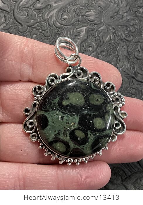 Kambaba Jasper Rhyolite Pendant - #yT8oMMqyR1M-1