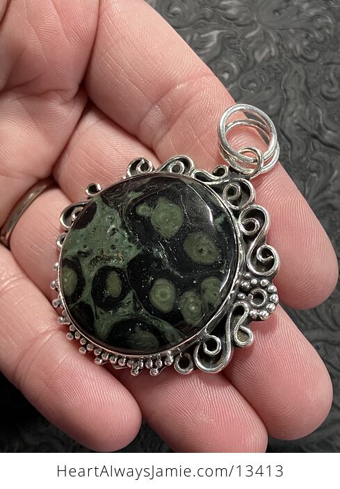 Kambaba Jasper Rhyolite Pendant - #yT8oMMqyR1M-3