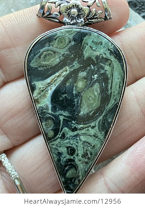 Kambaba Jasper Rhyolite Pendant Stone Crystal Jewelry - #2z7ONrNwjgE-4