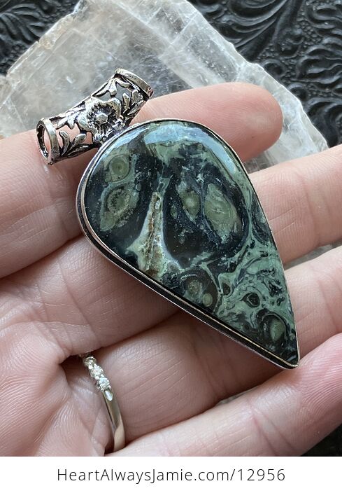 Kambaba Jasper Rhyolite Pendant Stone Crystal Jewelry - #2z7ONrNwjgE-5