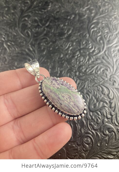 Kammererite Green and Purple Crystal Stone Jewelry Pendant - #pot3HDzBHPs-3