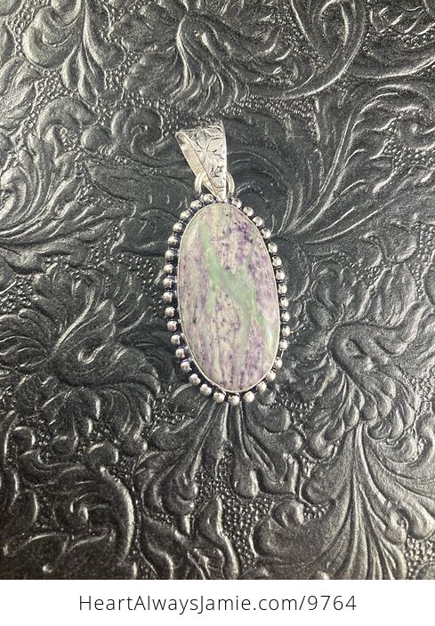 Kammererite Green and Purple Crystal Stone Jewelry Pendant - #pot3HDzBHPs-1