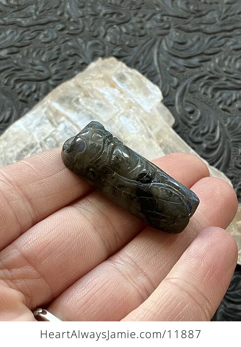 Labradorite Crystal Carved Cicada - #25R1HdNYbnk-3