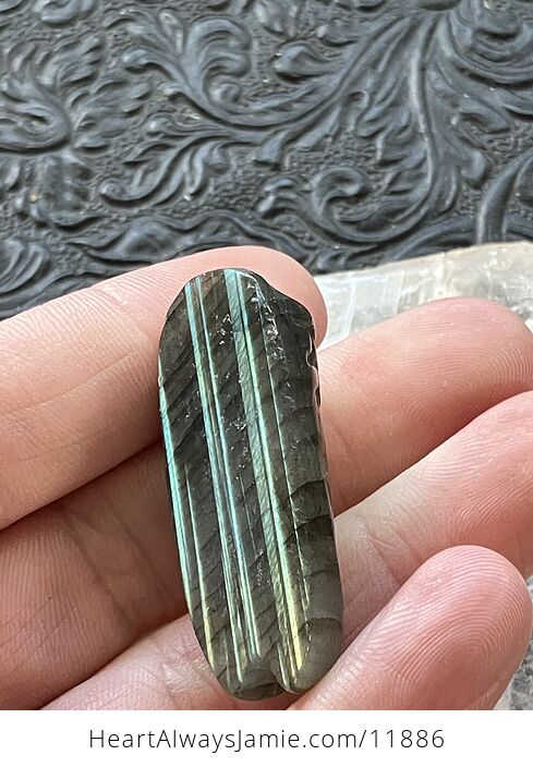 Labradorite Crystal Carved Cicada - #h33T0DvXOKw-6