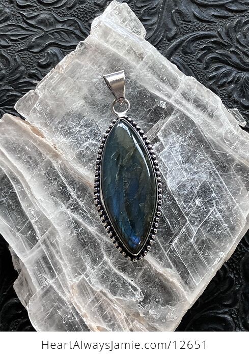 Labradorite Crystal Stone Jewelry Pendant - #Q1B8JrJMdBQ-7