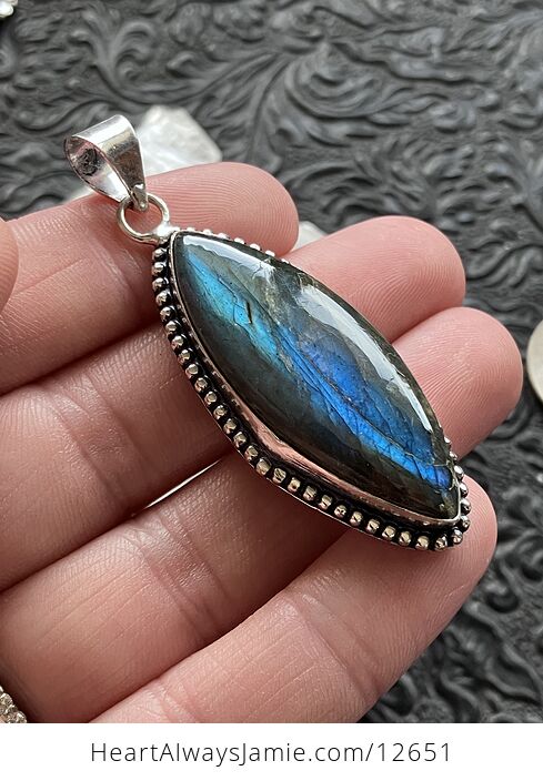 Labradorite Crystal Stone Jewelry Pendant - #Q1B8JrJMdBQ-3