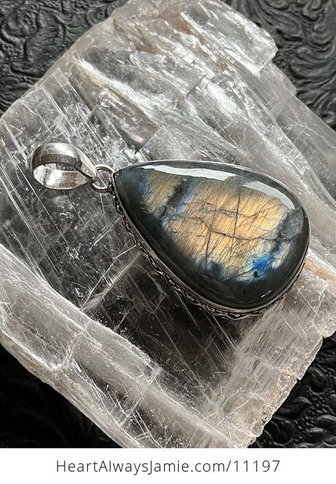 Labradorite Crystal Stone Jewelry Pendant - #oMbVESpAsV4-1