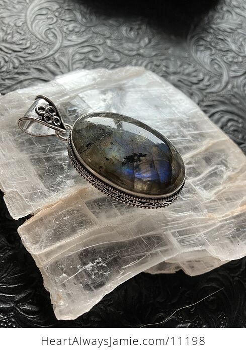Labradorite Crystal Stone Jewelry Pendant - #wgUmeqwEhZM-15
